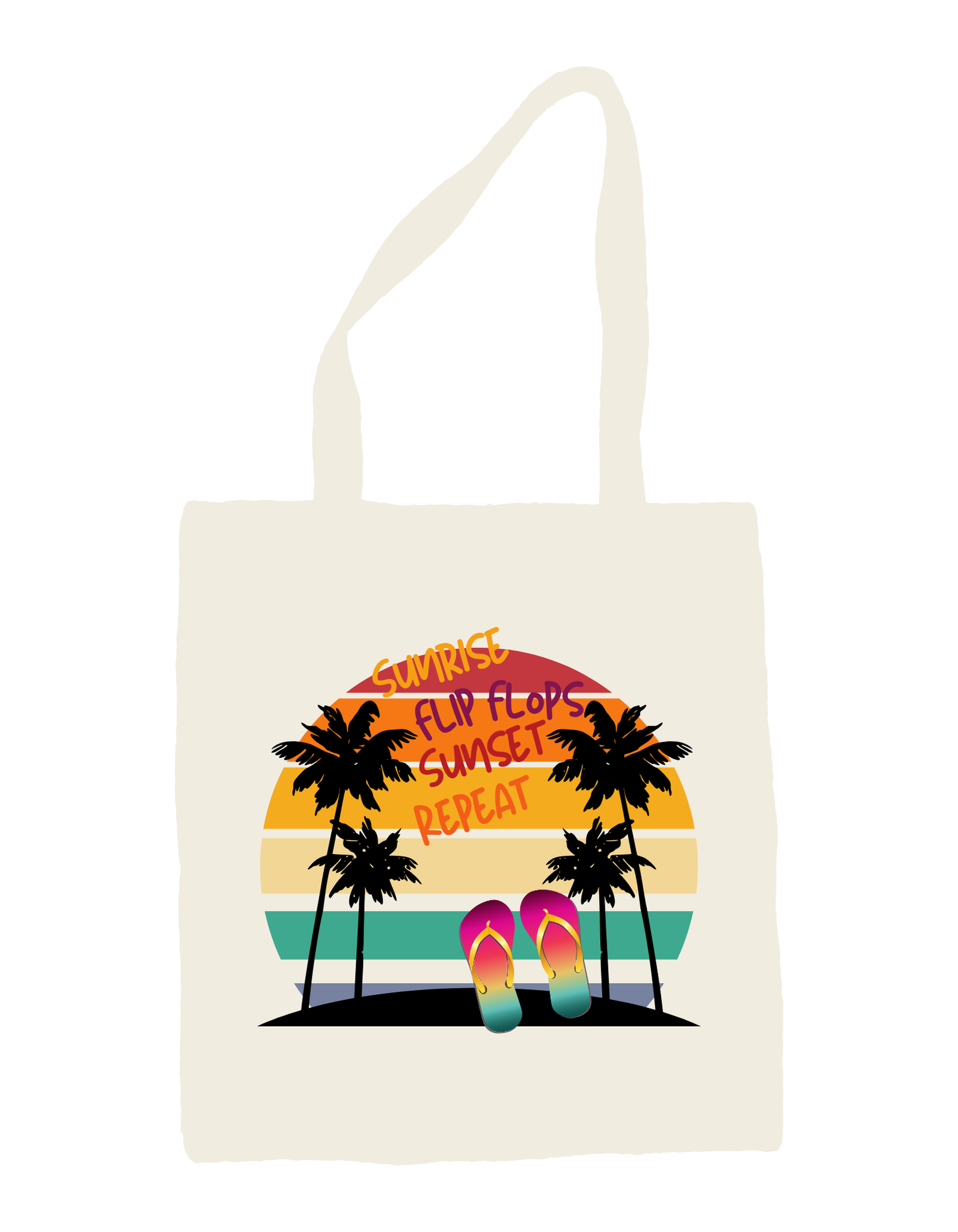 Sunrise Flip Flop Repeat Tote