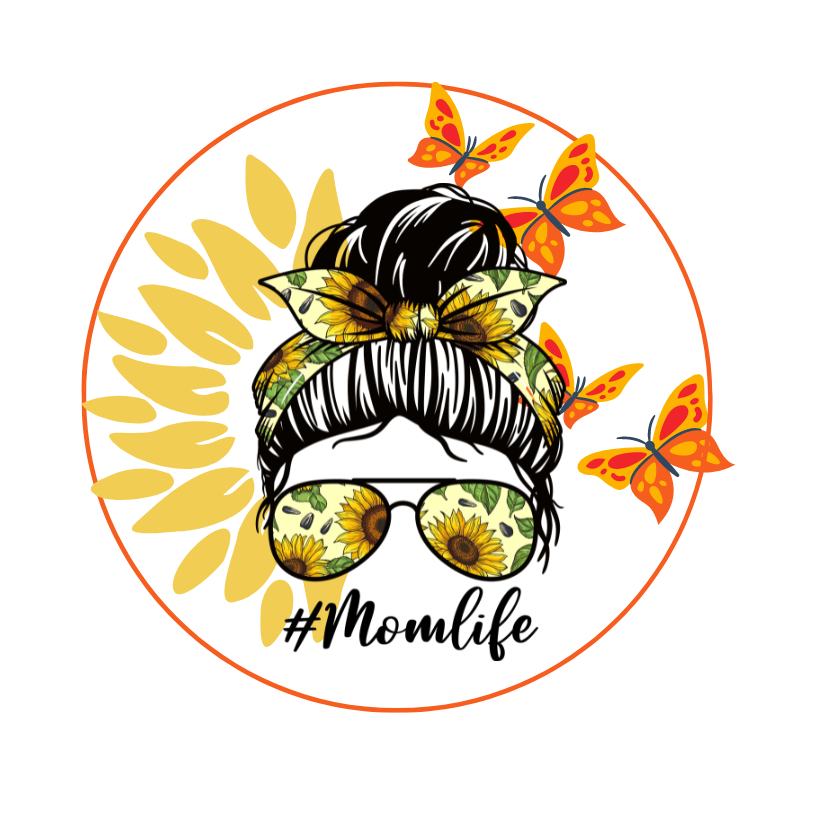 Mom Life Sunflower Car Coaster
