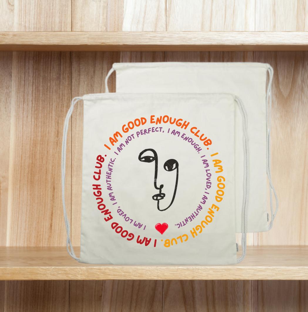 Confidence In a Bag Drawstring Tote